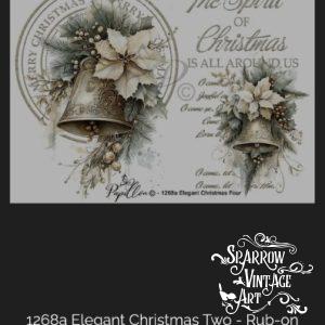 1268a Elegant Christmas Two- Rub on Image Transfer